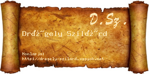 Drégely Szilárd névjegykártya
