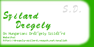 szilard dregely business card